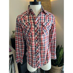 Vintage Sears Western Wear brand Long sleeve button snap shirt